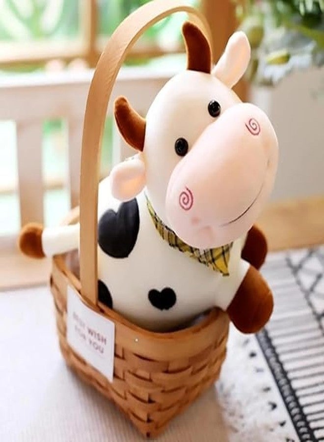 VRJTEC Soft Plush Cow Toy for Kids | Ultra-Soft Stuffed Animal for Babies Toddlers Children | Cute Hugging Cuddly Toy for Boys and Girls | Washable and Safe Birthday Gift 1-6 Years - Image 3